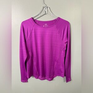 Talbots Cool Slub Active Long Sleeve Tee Sun Shirt UPF+ Petite Small Athletic